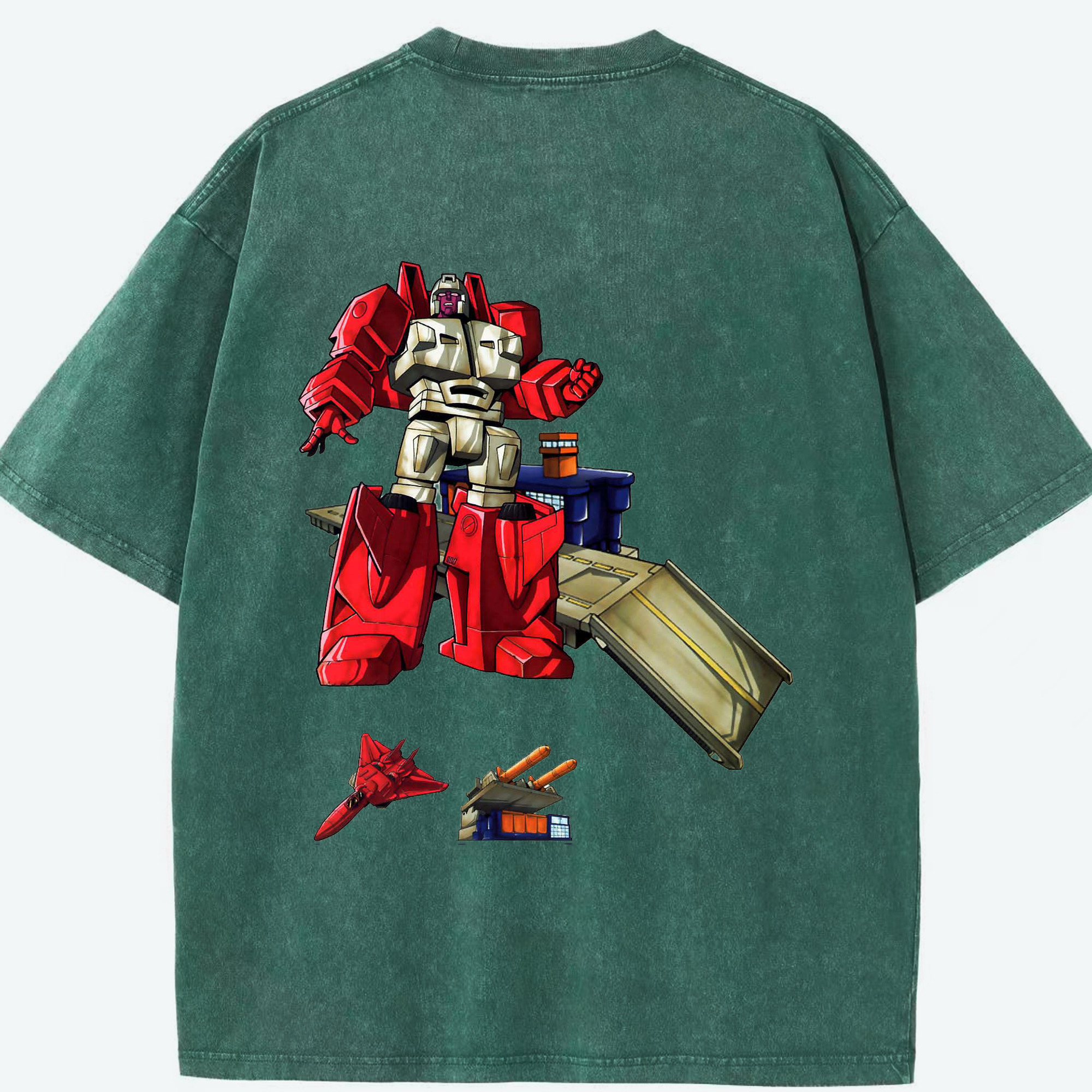 （画像用）  綿100% ヴィンテージ風 半袖Tシャツ（背面プリント）